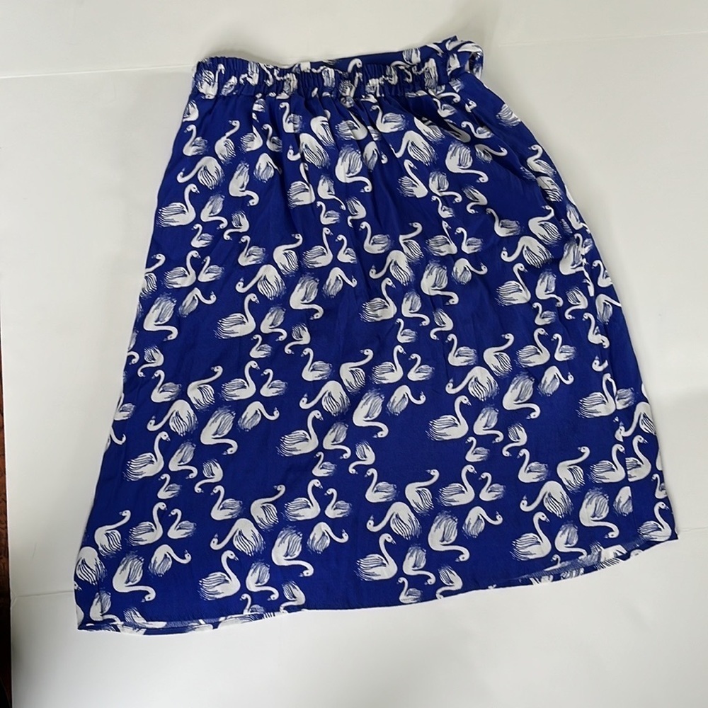 Anthropologie Porridge Swan Maxi Skirt Women Size 26 Blue - Picture 2 of 2